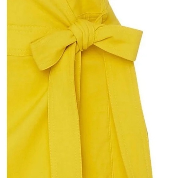 A.L.C. Walker Yellow Wrap Linen Blend Midi Dress - Picture 4 of 15